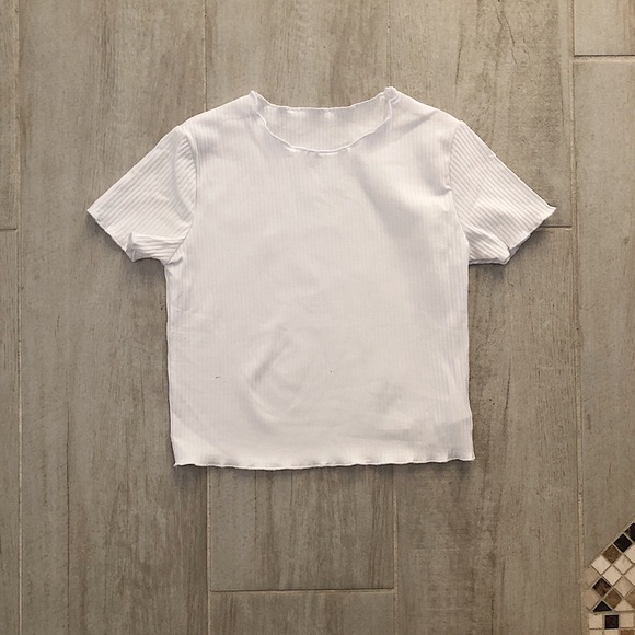 Tops - White ribbed top